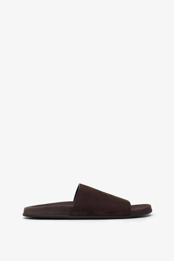  The Row Hugh Dark Brown Slides 
