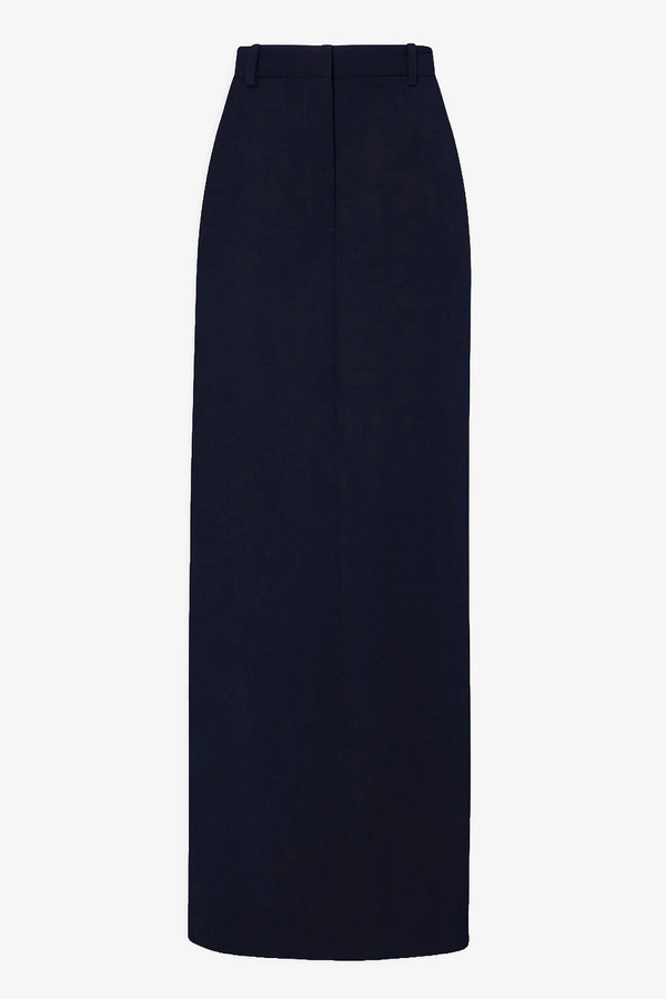  The Row Roux Dark Navy Wool Maxi Skirt 