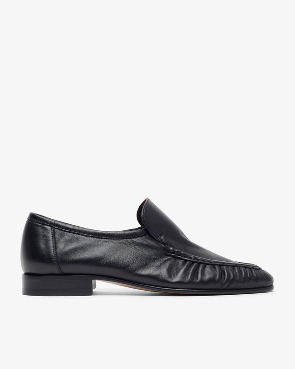  The Row Soft Mocassin Two Black Flats 