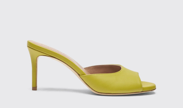  Scarosso Scarosso Mules Lohan Lime Calf Leather 