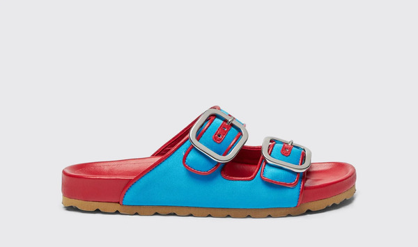  Scarosso Scarosso Sandals Isa Blue Satin Silk 