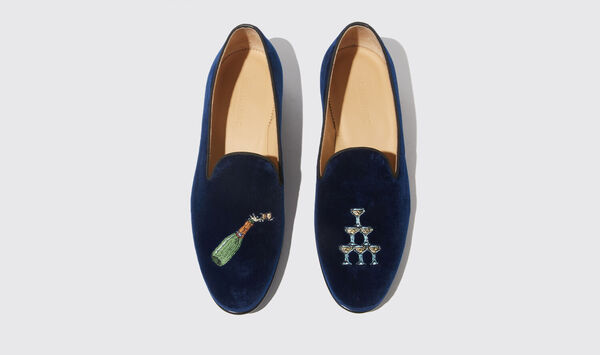  Scarosso Scarosso Slippers Jay Blue Velvet Velvet 