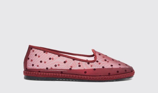  Scarosso Scarosso Slippers Valentina Burgundy Mesh Mesh 
