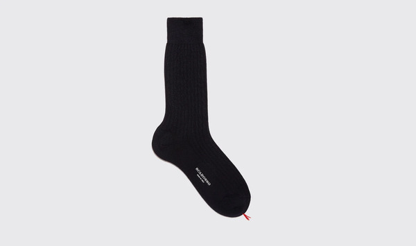  Scarosso Scarosso Socks Navy Wool Calf Socks Merino Wool 