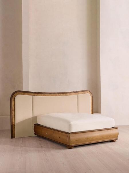  Soho Home Alana Bed, King, Velvet, Porcelain 