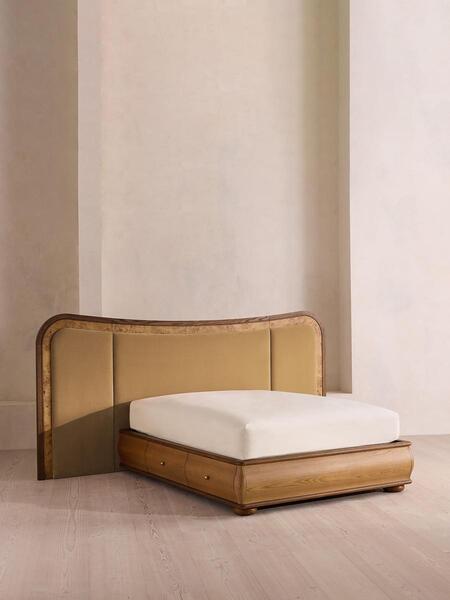  Soho Home Alana Bed, Super King, Velvet, Camel 