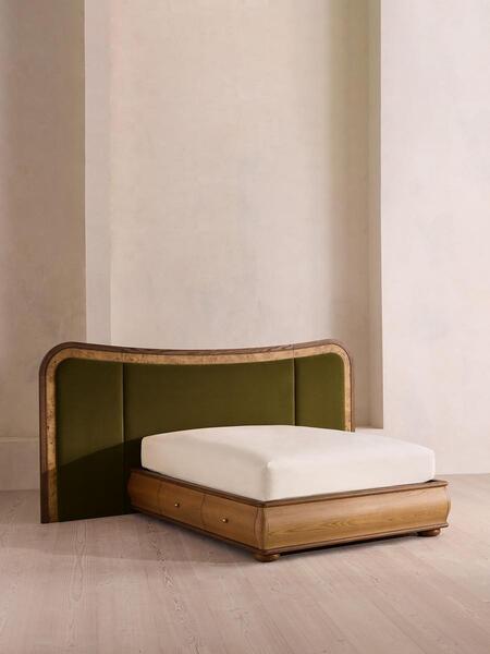  Soho Home Alana Bed, Super King, Velvet, Olive 
