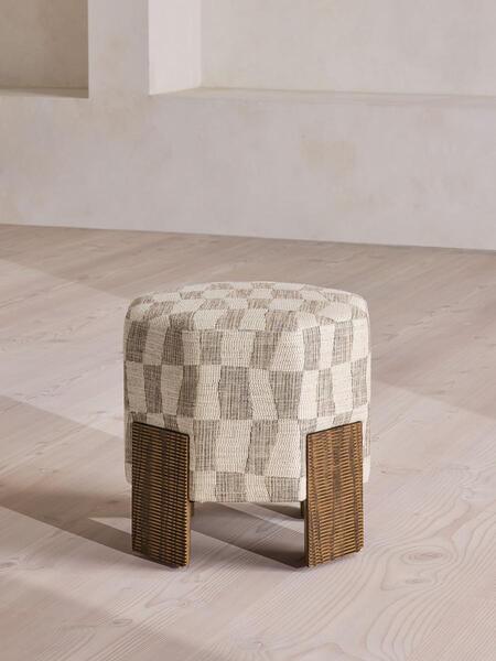  Soho Home Alvin Footstool, Kimber Jacquard, Uk 