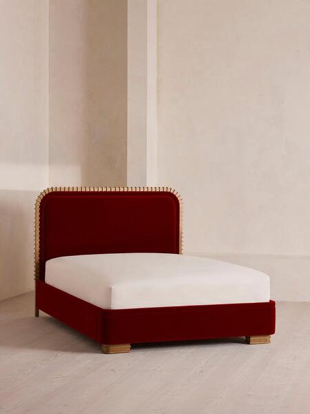  Soho Home Angus Bed, Super King, Velvet, Rust 