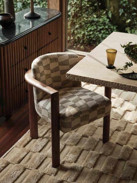  Soho Home Aria Dining Chair, Kimber Jacquard, Natural 