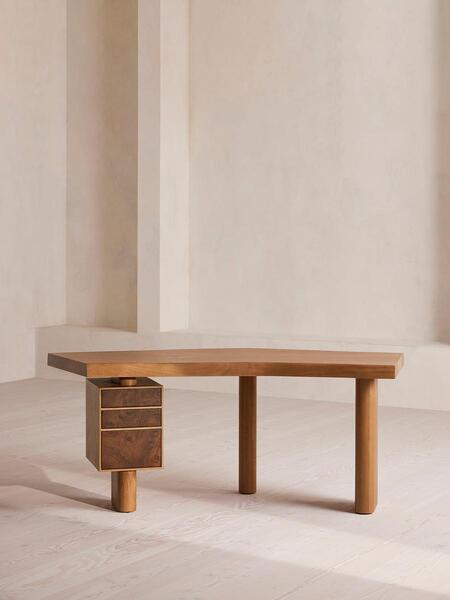  Soho Home Arranmore Desk, Walnut Burl 