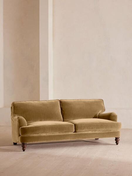  Soho Home Arundel Three Seater Sofa, Velvet, Camel 