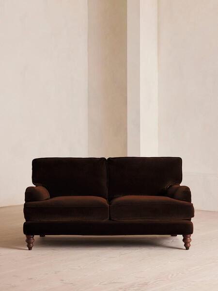 Soho Home Arundel Two Seater, Sofa, Velvet, Chocolate 