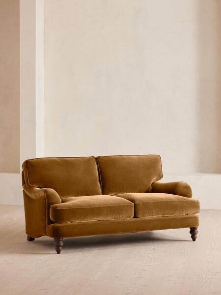  Soho Home Arundel Two Seater Sofa, Velvet, Mustard 