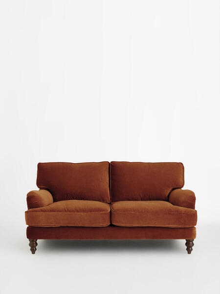  Soho Home Arundel Two Seater Sofa, Velvet Rust 