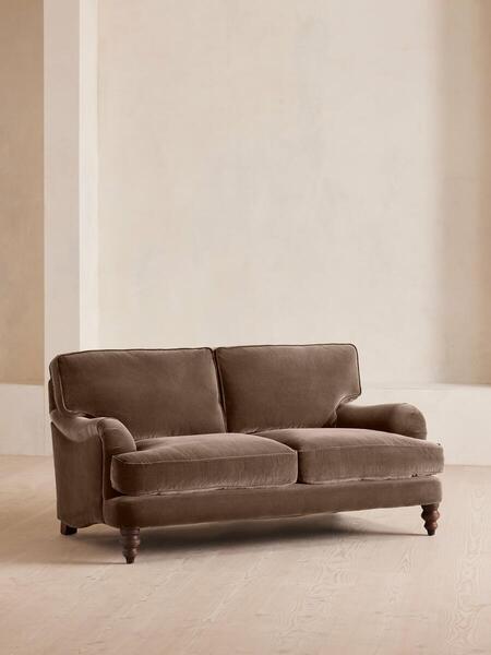  Soho Home Arundel Two Seater Sofa, Velvet, Taupe 