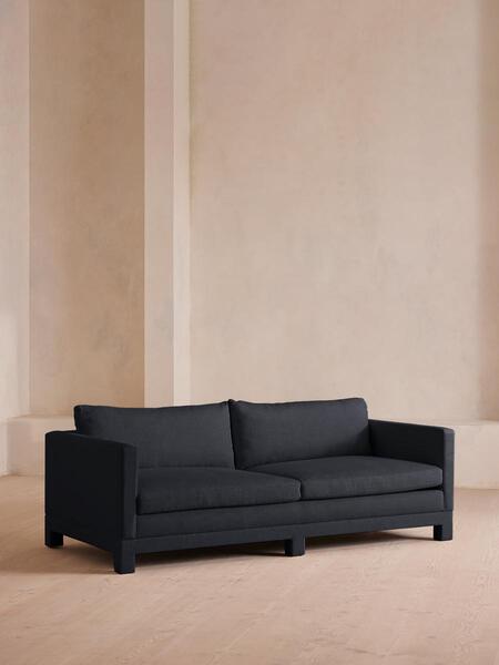  Soho Home Ashford Three Seater Sofa, Linen, Indigo 
