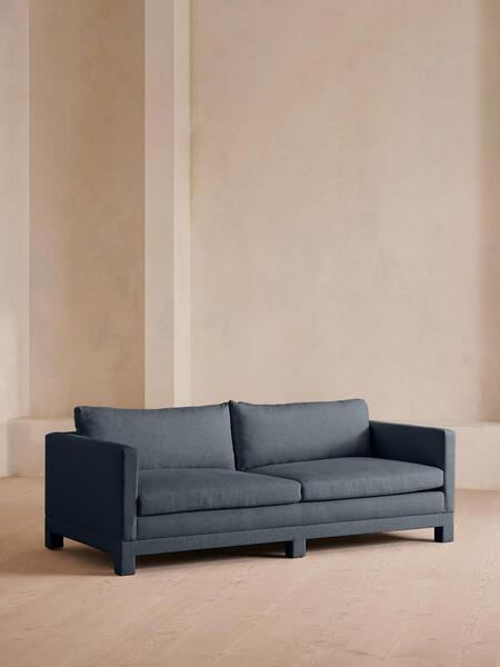  Soho Home Ashford Three Seater Sofa, Linen, Prussian Blue 