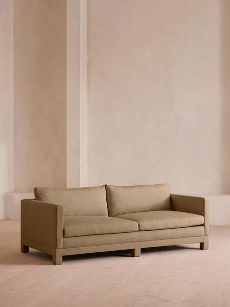  Soho Home Ashford Three Seater Sofa, Linen, Wheat 