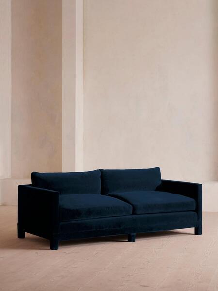  Soho Home Ashford Three Seater Sofa, Velvet, Royal Blue 