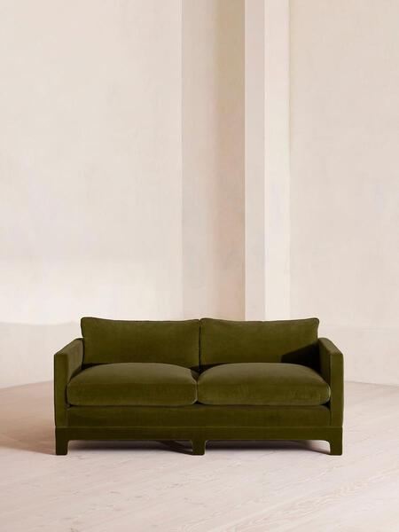  Soho Home Ashford Two Seater Sofa, Velvet, Olive 