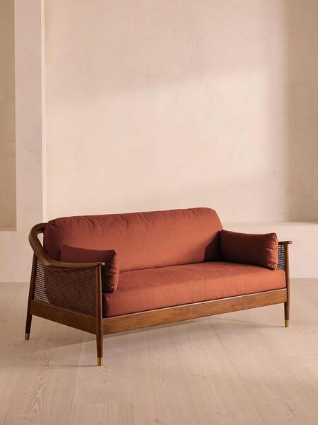  Soho Home Atlanta Three Seater Sofa, Linen, Sienna 