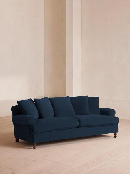  Soho Home Audrey Three Seater Sofa, Velvet, Royal Blue 