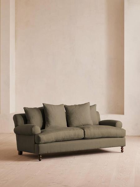  Soho Home Audrey Two Seater, Sofa, Linen, Sage 