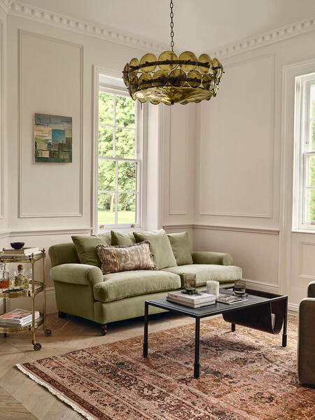  Soho Home Audrey Two Seater Sofa, Velvet Lichen 