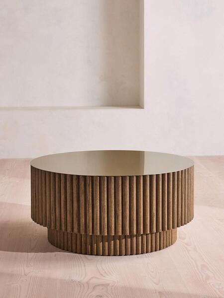  Soho Home Barrel Coffee Table, Dark Oak 
