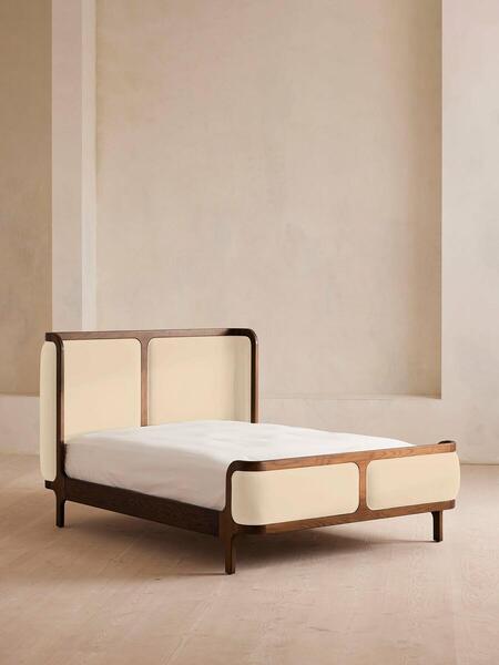  Soho Home Belsa Bed, Double, Velvet, Porcelain 