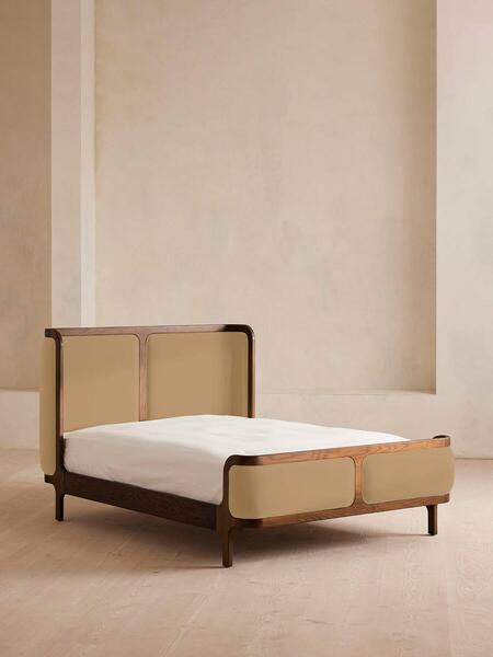  Soho Home Belsa Bed, King, Velvet, Camel 