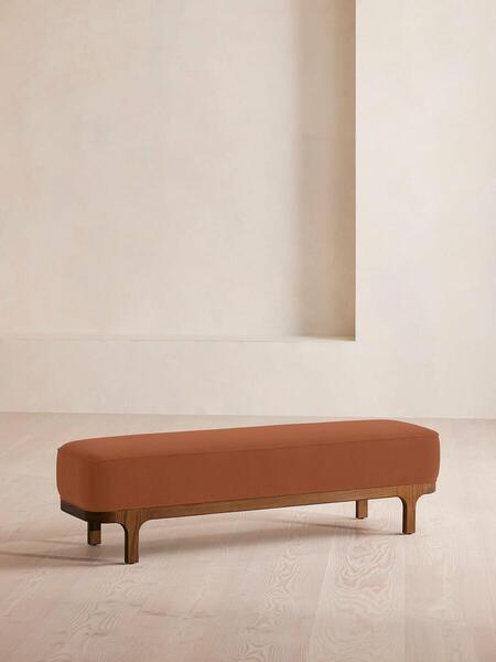  Soho Home Belsa Bench, Velvet, Antique Rose 