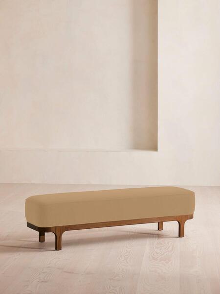  Soho Home Belsa Bench, Velvet, Camel 