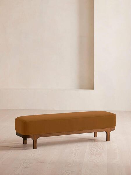  Soho Home Belsa Bench, Velvet, Mustard 