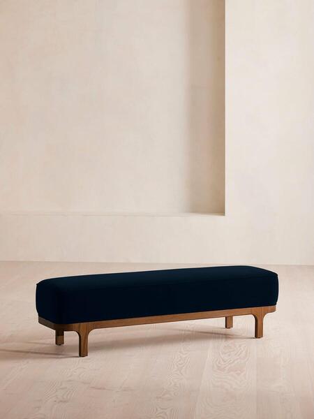  Soho Home Belsa Bench, Velvet, Royal Blue 