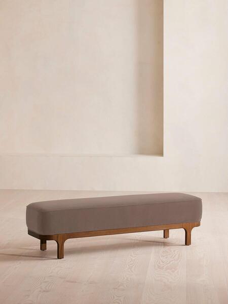  Soho Home Belsa Bench, Velvet, Taupe 