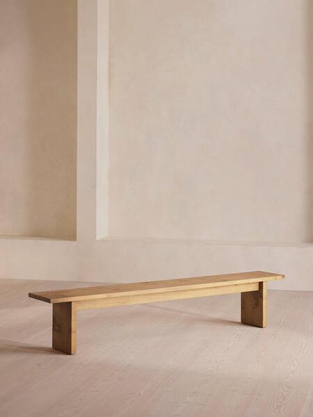  Soho Home Calne Bench, Golden Oak, 300cm 