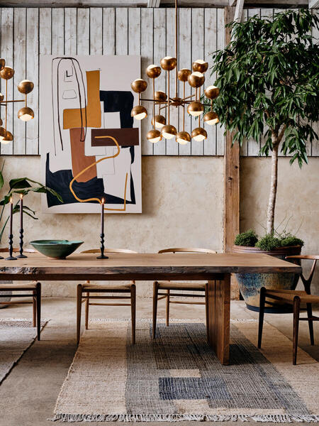 Soho Home Calne Dining Table, Aged Oak, 270cm 