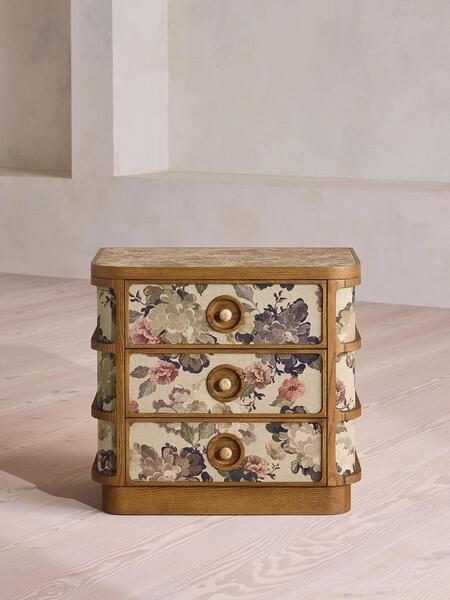  Soho Home Cora Bedside Table, Skylar Print 