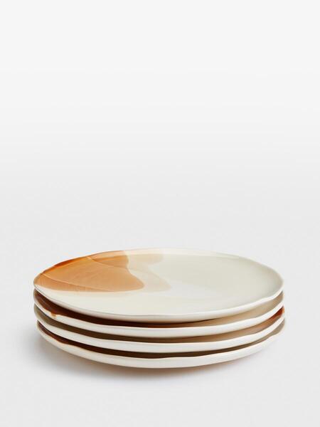  Soho Home Delano Side Plate, Rust, Set Of Four 