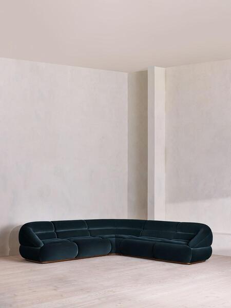  Soho Home Edison Modular Sofa, Corner Sofa, Velvet, Royal Blue Uk 