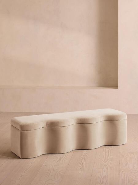  Soho Home Eli Storage Bench, Porcelain Velvet 