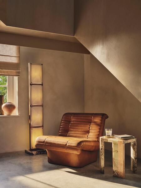  Soho Home Ewan Armchair, Leather, Chestnut, Uk 