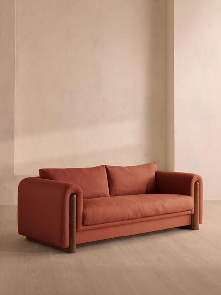  Soho Home Farrell Three Seater Sofa, Linen, Sienna 