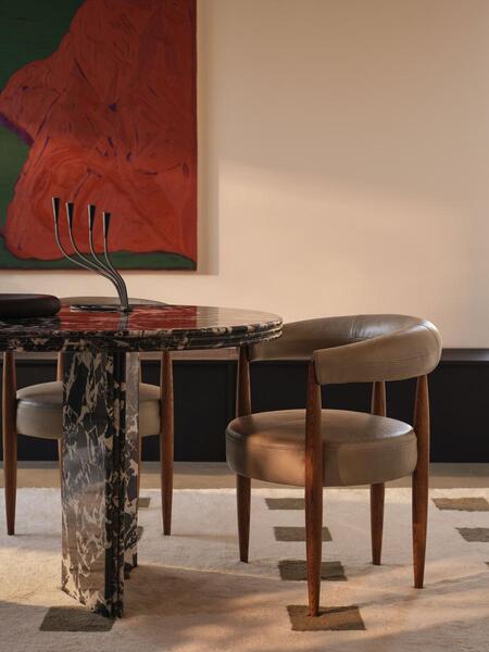  Soho Home Fergus Dining Chair, Fern Leather 