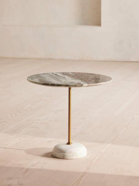  Soho Home Fleet Side Table, Large, Terra Bianca Marble 