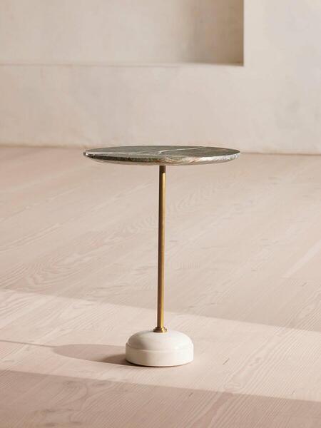  Soho Home Fleet Side Table, Medium, Verde Bosque Marble 