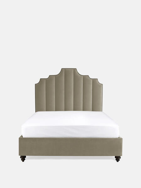  Soho Home Gerrard Bed, Double, Velvet Lichen 