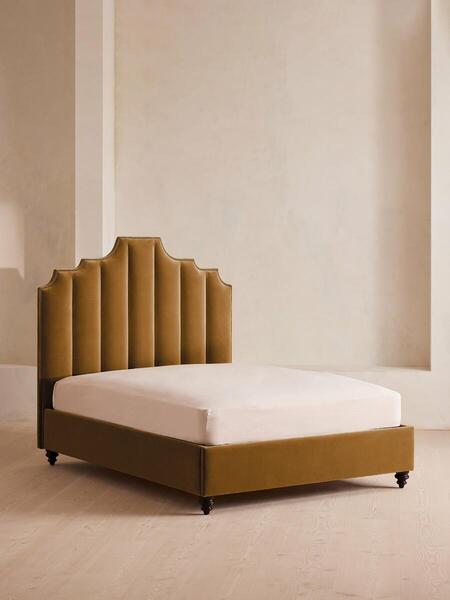  Soho Home Gerrard Bed, Emperor, Velvet, Mustard 